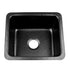 Hand Hammered 17 inch Highball Single Bowl Square Kitchen Sink - Matte Black